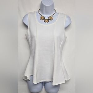 A. Byer M White Peplum Top Sleeveless